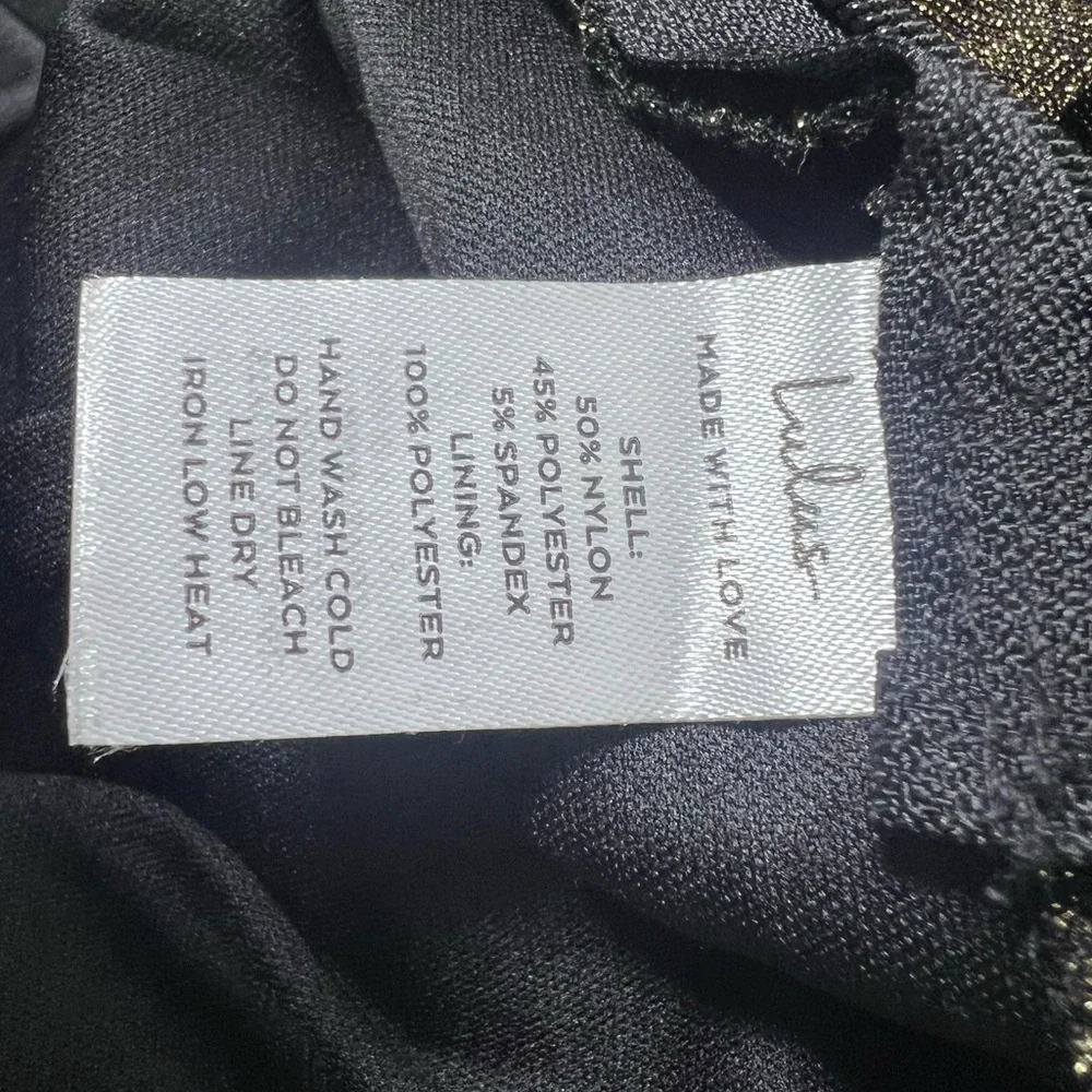 Elegant One-Shoulder  Lulus gold/ black Dress size S - Picture 10 of 10